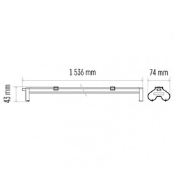 Svítidlo pro 2× LED trubici 150 cm