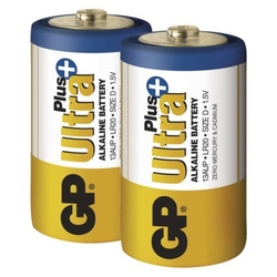 Alkalická baterie GP Ultra Plus D (LR20), 2 ks