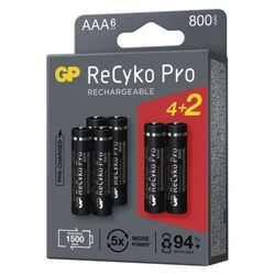 Nabíjecí baterie GP ReCyko Pro Professional AAA (HR03), 6 ks