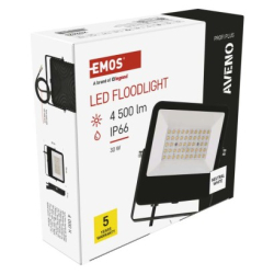 LED reflektor AVENO 30W, černý, neutrální bílá