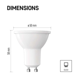 LED žárovka Classic MR16 / GU10 / 3 W (32 W) / 345 lm / teplá bílá, 3 ks