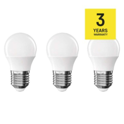 LED žárovka Classic Mini Globe / E27 / 4,2 W (40 W) / 470 lm / neutrální bílá, 3 ks