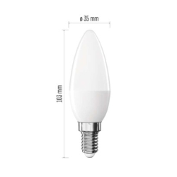 LED žárovka Classic svíčka / E14 / 4,2 W (40 W) / 470 lm / neutrální bílá, 3 ks