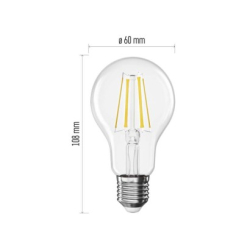 LED žárovka Filament A60 / E27 / 5,9 W (60 W) / 806 lm / neutrální bílá