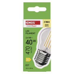 LED žárovka Filament Mini Globe / E27 / 3,4 W (40 W) / 470 lm / teplá bílá