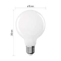 LED žárovka Filament G95 / E27 / 7,8 W (75 W) / 1055 lm / teplá bílá