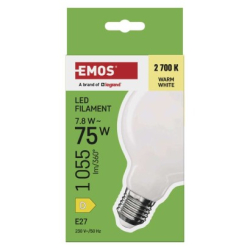 LED žárovka Filament G95 / E27 / 7,8 W (75 W) / 1055 lm / teplá bílá