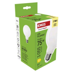 LED žárovka Filament G95 / E27 / 7,8 W (75 W) / 1055 lm / teplá bílá