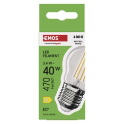 LED žárovka Filament Mini Globe / E27 / 3,4 W (40 W) / 470 lm / neutrální bílá