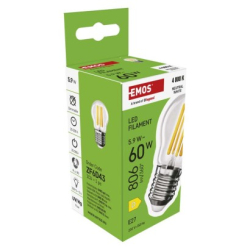 LED žárovka Filament Mini Globe / E27 / 5,9 W (60 W) / 806 lm / neutrální bílá