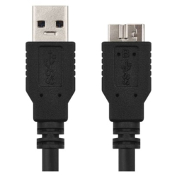 Nabíjecí a datový kabel propojovací USB-A 3.0 / micro USB-B 3.0, 1 m, černý