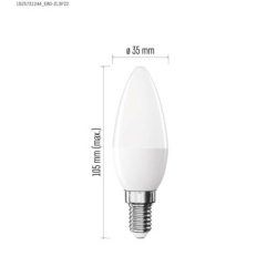 LED žárovka Basic svíčka / E14 / 5,5 W (40 W) / 470 lm / teplá bílá