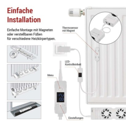 Ventilátor pod radiátor TRIO, bílý