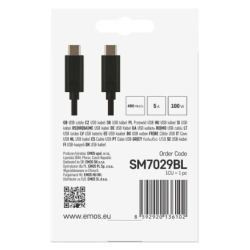 Nabíjecí a datový kabel 2.0 USB-C / USB-C, 2 m, černý