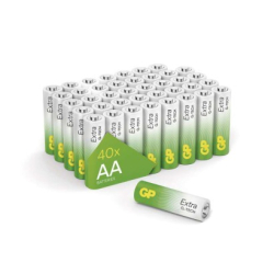 Alkalická baterie GP Extra AA (LR6), 40 ks