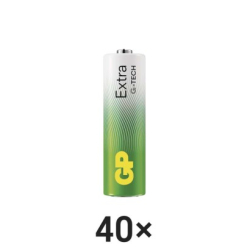 Alkalická baterie GP Extra AA (LR6), 40 ks