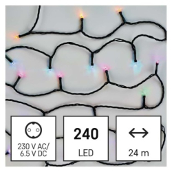 GoSmart LED vánoční řetěz, 24 m, venkovní i vnitřní, RGB, programy, časovač, WiFi