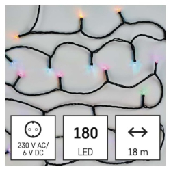 GoSmart LED vánoční řetěz, 18 m, venkovní i vnitřní, RGB, programy, časovač, WiFi