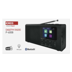 Přenosné rádio s Bluetooth, MP3, DAB / DAB+ / FM, černé