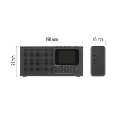 Přenosné rádio s Bluetooth, MP3, DAB / DAB+ / FM, černé