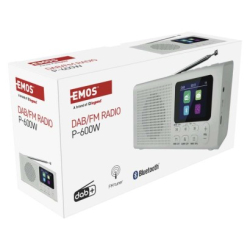 Přenosné rádio s Bluetooth, MP3, DAB / DAB+ / FM, bílé