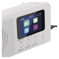 Přenosné rádio s Bluetooth, MP3, DAB / DAB+ / FM, bílé