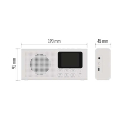 Přenosné rádio s Bluetooth, MP3, DAB / DAB+ / FM, bílé