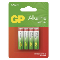 Alkalická baterie GP Alkaline AAA (LR03), 4 ks